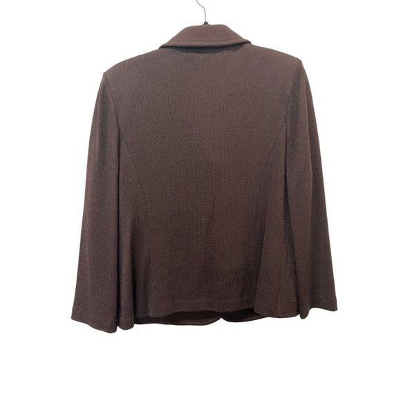 St. John Collection Brown Wool Blend Jacket Pant Suit - Picture 8 of 14